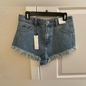 Topshop Kiri Cutoff Denim Shorts - Size 8